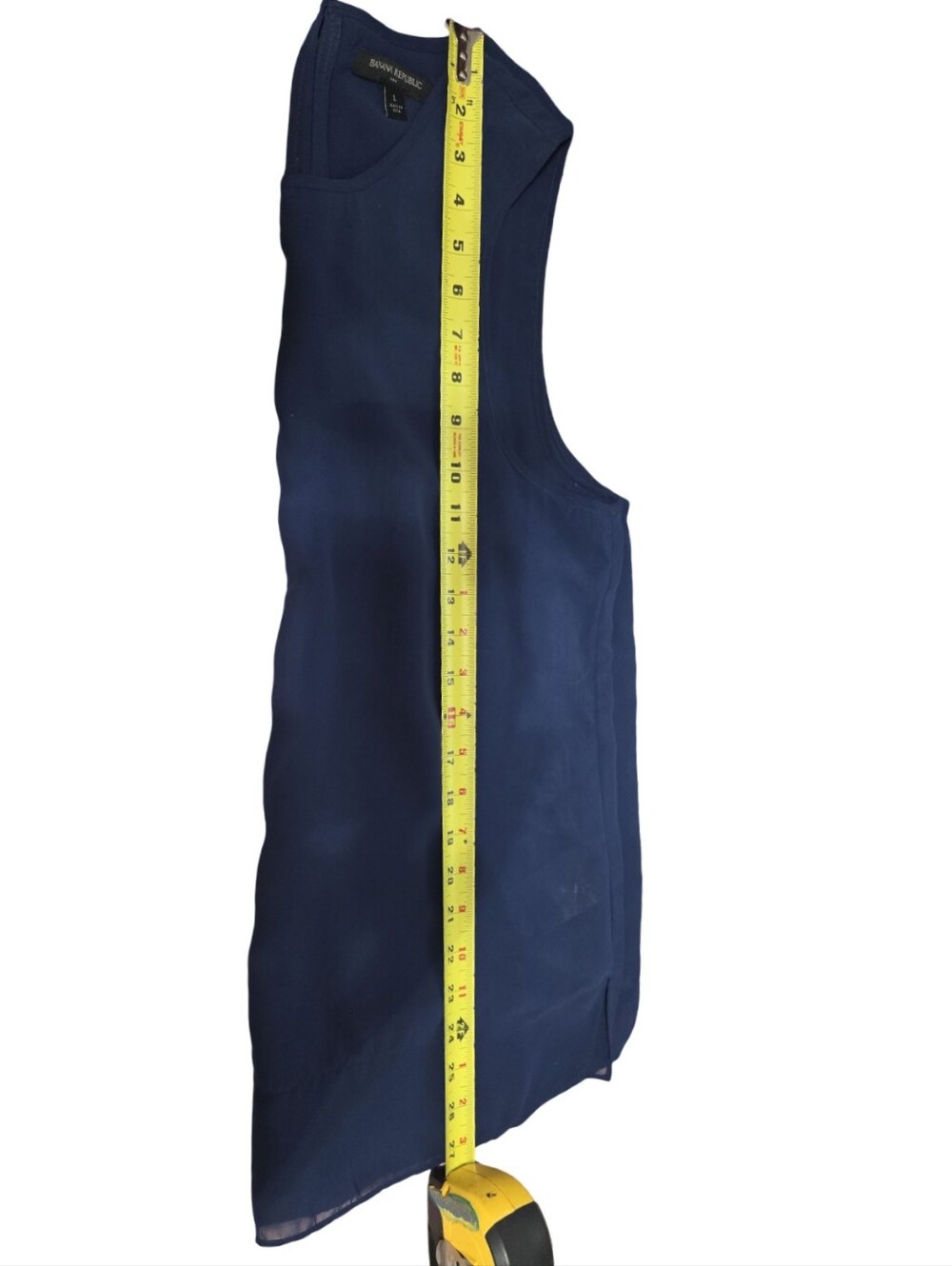 Banana Republic Navy Sleeveless Crewneck Camisole Feminine Sheer - Picture 9 of 9